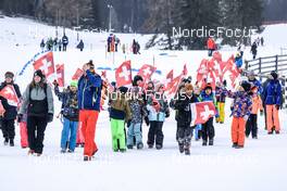27.01.2023, Lenzerheide, Switzerland (SUI): Event Feature: Young fans - IBU Open European Championships Biathlon, sprint men, Lenzerheide (SUI). www.nordicfocus.com. © Manzoni/NordicFocus. Every downloaded picture is fee-liable.