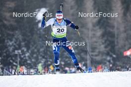 27.01.2023, Lenzerheide, Switzerland (SUI): Joni Mustonen (FIN) - IBU Open European Championships Biathlon, sprint men, Lenzerheide (SUI). www.nordicfocus.com. © Manzoni/NordicFocus. Every downloaded picture is fee-liable.
