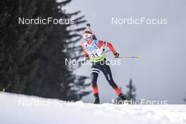 27.01.2023, Lenzerheide, Switzerland (SUI): Joachim Rosbo (Weel) - IBU Open European Championships Biathlon, sprint men, Lenzerheide (SUI). www.nordicfocus.com. © Manzoni/NordicFocus. Every downloaded picture is fee-liable.