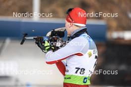 27.01.2023, Lenzerheide, Switzerland (SUI): Laurin Fravi (SUI) - IBU Open European Championships Biathlon, sprint men, Lenzerheide (SUI). www.nordicfocus.com. © Manzoni/NordicFocus. Every downloaded picture is fee-liable.