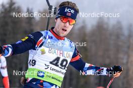 27.01.2023, Lenzerheide, Switzerland (SUI): Erlend Bjoentegaard (NOR) - IBU Open European Championships Biathlon, sprint men, Lenzerheide (SUI). www.nordicfocus.com. © Manzoni/NordicFocus. Every downloaded picture is fee-liable.