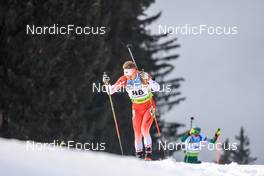 27.01.2023, Lenzerheide, Switzerland (SUI): Haldan Borglum (CAN) - IBU Open European Championships Biathlon, sprint men, Lenzerheide (SUI). www.nordicfocus.com. © Manzoni/NordicFocus. Every downloaded picture is fee-liable.