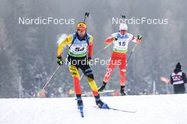27.01.2023, Lenzerheide, Switzerland (SUI): Marek Mackels (BEL) - IBU Open European Championships Biathlon, sprint men, Lenzerheide (SUI). www.nordicfocus.com. © Manzoni/NordicFocus. Every downloaded picture is fee-liable.