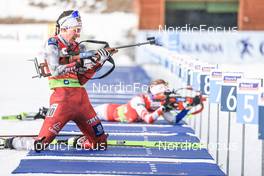 27.01.2023, Lenzerheide, Switzerland (SUI): Julia Schwaiger (AUT) - IBU Open European Championships Biathlon, sprint women, Lenzerheide (SUI). www.nordicfocus.com. © Manzoni/NordicFocus. Every downloaded picture is fee-liable.