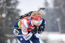 27.01.2023, Lenzerheide, Switzerland (SUI): Amanda Kautzer (USA) - IBU Open European Championships Biathlon, sprint women, Lenzerheide (SUI). www.nordicfocus.com. © Manzoni/NordicFocus. Every downloaded picture is fee-liable.