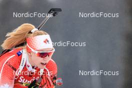 27.01.2023, Lenzerheide, Switzerland (SUI): Jenna Sherrington (CAN) - IBU Open European Championships Biathlon, sprint women, Lenzerheide (SUI). www.nordicfocus.com. © Manzoni/NordicFocus. Every downloaded picture is fee-liable.