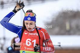 27.01.2023, Lenzerheide, Switzerland (SUI): Camille Bened (FRA) - IBU Open European Championships Biathlon, sprint women, Lenzerheide (SUI). www.nordicfocus.com. © Manzoni/NordicFocus. Every downloaded picture is fee-liable.