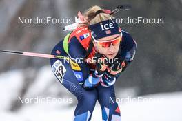 27.01.2023, Lenzerheide, Switzerland (SUI): Emilie Aagheim Kalkenberg (NOR) - IBU Open European Championships Biathlon, sprint women, Lenzerheide (SUI). www.nordicfocus.com. © Manzoni/NordicFocus. Every downloaded picture is fee-liable.