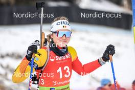 27.01.2023, Lenzerheide, Switzerland (SUI): Maya Cloetens (BEL) - IBU Open European Championships Biathlon, sprint women, Lenzerheide (SUI). www.nordicfocus.com. © Manzoni/NordicFocus. Every downloaded picture is fee-liable.
