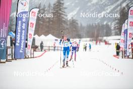31.03.2023, Bessans, France (FRA): Lola Bugeaud (FRA) - French Championships biathlon, mass, Bessans (FRA). www.nordicfocus.com. © Authamayou/NordicFocus. Every downloaded picture is fee-liable.