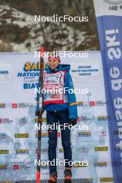 31.03.2023, Bessans, France (FRA): Louise Roguet (FRA) - French Championships biathlon, mass, Bessans (FRA). www.nordicfocus.com. © Authamayou/NordicFocus. Every downloaded picture is fee-liable.