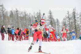 01.04.2023, Bessans, France (FRA): Justine Foulon (FRA) - French Championships biathlon, mass, Bessans (FRA). www.nordicfocus.com. © Authamayou/NordicFocus. Every downloaded picture is fee-liable.