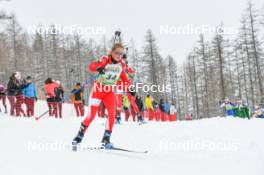 01.04.2023, Bessans, France (FRA): Lili Beck (FRA) - French Championships biathlon, mass, Bessans (FRA). www.nordicfocus.com. © Authamayou/NordicFocus. Every downloaded picture is fee-liable.