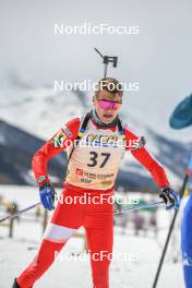 01.04.2023, Bessans, France (FRA): Nathanael Peaquin (FRA) - French Championships biathlon, mass, Bessans (FRA). www.nordicfocus.com. © Authamayou/NordicFocus. Every downloaded picture is fee-liable.