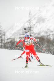 01.04.2023, Bessans, France (FRA): Amelie Broutier (FRA) - French Championships biathlon, mass, Bessans (FRA). www.nordicfocus.com. © Authamayou/NordicFocus. Every downloaded picture is fee-liable.