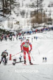 01.04.2023, Bessans, France (FRA): Adrien Baylac (FRA) - French Championships biathlon, mass, Bessans (FRA). www.nordicfocus.com. © Authamayou/NordicFocus. Every downloaded picture is fee-liable.
