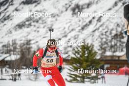 01.04.2023, Bessans, France (FRA): Dylan Suchet (FRA) - French Championships biathlon, mass, Bessans (FRA). www.nordicfocus.com. © Authamayou/NordicFocus. Every downloaded picture is fee-liable.