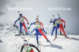 01.04.2023, Bessans, France (FRA): Damien Levet (FRA), Theo Guiraud Poillot (FRA), (l-r)  - French Championships biathlon, mass, Bessans (FRA). www.nordicfocus.com. © Authamayou/NordicFocus. Every downloaded picture is fee-liable.