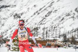 01.04.2023, Bessans, France (FRA): Erwan Moalic (FRA) - French Championships biathlon, mass, Bessans (FRA). www.nordicfocus.com. © Authamayou/NordicFocus. Every downloaded picture is fee-liable.