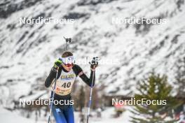 01.04.2023, Bessans, France (FRA): Guillaume Poirot (FRA) - French Championships biathlon, mass, Bessans (FRA). www.nordicfocus.com. © Authamayou/NordicFocus. Every downloaded picture is fee-liable.