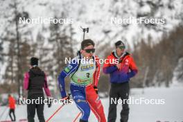 01.04.2023, Bessans, France (FRA): Remi Broutier (FRA) - French Championships biathlon, mass, Bessans (FRA). www.nordicfocus.com. © Authamayou/NordicFocus. Every downloaded picture is fee-liable.