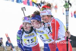 02.04.2023, Bessans, France (FRA): Oceane Michelon (FRA), Fany Bertrand (FRA), Camille Coupe (FRA) - French Championships relay, Bessans (FRA). www.nordicfocus.com. © Authamayou/NordicFocus. Every downloaded picture is fee-liable.