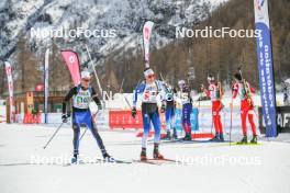 02.04.2023, Bessans, France (FRA): Marius Remy (FRA), Raphael 'Dhenain (FRA), (l-r)  - French Championships relay, Bessans (FRA). www.nordicfocus.com. © Authamayou/NordicFocus. Every downloaded picture is fee-liable.
