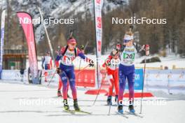 02.04.2023, Bessans, France (FRA): Martin Ferreira (FRA), Justin Remonnay (FRA), (l-r)  - French Championships relay, Bessans (FRA). www.nordicfocus.com. © Authamayou/NordicFocus. Every downloaded picture is fee-liable.