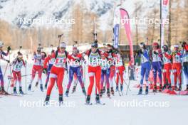 02.04.2023, Bessans, France (FRA): Coralie Perrin (FRA), Eva Laine (FRA), (l-r)  - French Championships relay, Bessans (FRA). www.nordicfocus.com. © Authamayou/NordicFocus. Every downloaded picture is fee-liable.