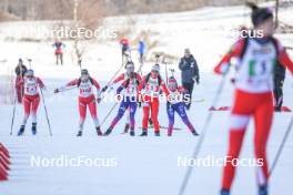 02.04.2023, Bessans, France (FRA): Liz-Thi Lamour (FRA), Coralie Perrin (FRA), (l-r)  - French Championships relay, Bessans (FRA). www.nordicfocus.com. © Authamayou/NordicFocus. Every downloaded picture is fee-liable.