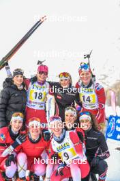02.04.2023, Bessans, France (FRA): Lola Gilbert Jeanselme (FRA), Maya Cloetens (FRA), Margot Chichignoud (FRA), (l-r)  - French Championships relay, Bessans (FRA). www.nordicfocus.com. © Authamayou/NordicFocus. Every downloaded picture is fee-liable.
