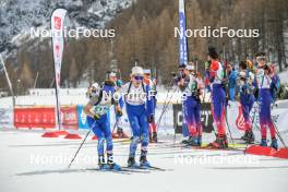 02.04.2023, Bessans, France (FRA): Samuel Belle Clot (FRA), Noe Seigneur (FRA), +1g+ - French Championships relay, Bessans (FRA). www.nordicfocus.com. © Authamayou/NordicFocus. Every downloaded picture is fee-liable.
