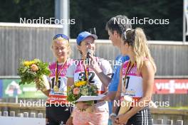 08.09.2023, Ruhpolding, Germany (GER): Julia Kink (GER), Franziska Preuss (GER), Julia Vogler (GER), (l-r) - German Championships biathlon, individual women, Ruhpolding (GER). www.nordicfocus.com. © Reichert/NordicFocus. Every downloaded picture is fee-liable.