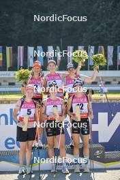 10.09.2023, Ruhpolding, Germany (GER): Sophia Schneider (GER), Janina Hettich-Walz (GER), Franziska Preuss (GER), Scherer Stefanie (GER), Lena Haecki-Gross (SUI), Marlene Fichtner (GER), (l-r) - German Championships biathlon, pursuit women, Ruhpolding (GER). www.nordicfocus.com. © Reichert/NordicFocus. Every downloaded picture is fee-liable.
