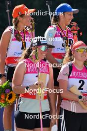 09.09.2023, Ruhpolding, Germany (GER): Sophia Schneider (GER), Lena Haecki-Gross (SUI), Franziska Preuß (GER), Janina Hettich-Walz (GER), (l-r) - German Championships biathlon, sprint women, Ruhpolding (GER). www.nordicfocus.com. © Reichert/NordicFocus. Every downloaded picture is fee-liable.