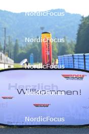 09.09.2023, Ruhpolding, Germany (GER): feature: welcome standee - German Championships biathlon, sprint women, Ruhpolding (GER). www.nordicfocus.com. © Reichert/NordicFocus. Every downloaded picture is fee-liable.
