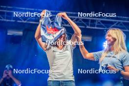 01.09.2023, Annecy, France (FRA): Julia Simon (FRA), Ingrid Landmark Tandrevold (NOR), (l-r) - Martin Fourcade Nordic Festival, Annecy (FRA). www.nordicfocus.com. © Authamayou/NordicFocus. Every downloaded picture is fee-liable.