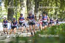 02.09.2023, Annecy, France (FRA): Juliette Ducordeau (FRA), Victoria Carl (GER), (l-r) - Martin Fourcade Nordic Festival, Annecy (FRA). www.nordicfocus.com. © Authamayou/NordicFocus. Every downloaded picture is fee-liable.