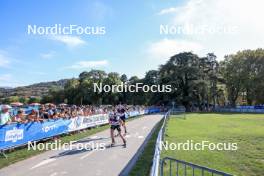 02.09.2023, Annecy, France (FRA): Fabien Claude (FRA), Eric Perrot (FRA), (l-r) - Martin Fourcade Nordic Festival, Annecy (FRA). www.nordicfocus.com. © Manzoni/NordicFocus. Every downloaded picture is fee-liable.