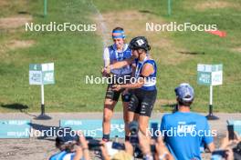 02.09.2023, Annecy, France (FRA): Vanessa Voigt (GER), Julia Simon (FRA), (l-r) - Martin Fourcade Nordic Festival, Annecy (FRA). www.nordicfocus.com. © Manzoni/NordicFocus. Every downloaded picture is fee-liable.