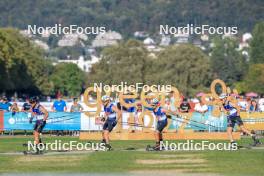 02.09.2023, Annecy, France (FRA): Arnaud Chautemps (FRA), Janik Riebli (SUI), Renaud Jay (FRA), Remi Bourdin (FRA), (l-r) - Martin Fourcade Nordic Festival, Annecy (FRA). www.nordicfocus.com. © Manzoni/NordicFocus. Every downloaded picture is fee-liable.