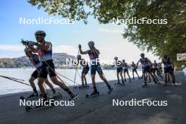 02.09.2023, Annecy, France (FRA): Renaud Jay (FRA), James Clugnet (GBR), Theo Schely (FRA), Arnaud Chautemps (FRA), (l-r) - Martin Fourcade Nordic Festival, Annecy (FRA). www.nordicfocus.com. © Manzoni/NordicFocus. Every downloaded picture is fee-liable.