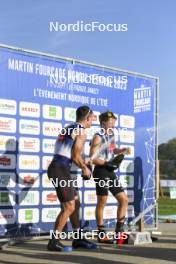 02.09.2023, Annecy, France (FRA): Michal Novak (CZE), Victor Lovera (FRA), (l-r) - Martin Fourcade Nordic Festival, Annecy (FRA). www.nordicfocus.com. © Authamayou/NordicFocus. Every downloaded picture is fee-liable.