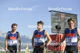 02.09.2023, Annecy, France (FRA): Hugo Lapalus (FRA), Michal Novak (CZE), Victor Lovera (FRA), (l-r) - Martin Fourcade Nordic Festival, Annecy (FRA). www.nordicfocus.com. © Authamayou/NordicFocus. Every downloaded picture is fee-liable.