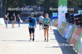 01.09.2023, Annecy, France (FRA): Event Feature: staff walks on the track - Martin Fourcade Nordic Festival, Annecy (FRA). www.nordicfocus.com. © Manzoni/NordicFocus. Every downloaded picture is fee-liable.