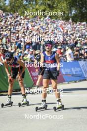 02.09.2023, Annecy, France (FRA): Julie Pierrel (FRA), Flora Dolci (FRA), (l-r) - Martin Fourcade Nordic Festival, Annecy (FRA). www.nordicfocus.com. © Authamayou/NordicFocus. Every downloaded picture is fee-liable.