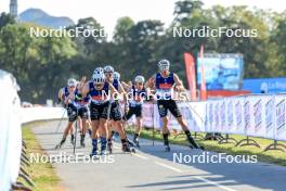 02.09.2023, Annecy, France (FRA): Gaspard Rousset (FRA), Lucas Chanavat (FRA), (l-r) - Martin Fourcade Nordic Festival, Annecy (FRA). www.nordicfocus.com. © Manzoni/NordicFocus. Every downloaded picture is fee-liable.