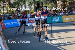 02.09.2023, Annecy, France (FRA): Hugo Lapalus (FRA), Michal Novak (CZE), (l-r) - Martin Fourcade Nordic Festival, Annecy (FRA). www.nordicfocus.com. © Manzoni/NordicFocus. Every downloaded picture is fee-liable.
