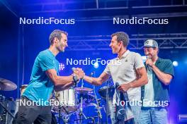 01.09.2023, Annecy, France (FRA): Martin Fourcade (FRA), Quentin Fillon-Maillet (FRA) - Martin Fourcade Nordic Festival, Annecy (FRA). www.nordicfocus.com. © Authamayou/NordicFocus. Every downloaded picture is fee-liable.
