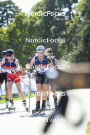 02.09.2023, Annecy, France (FRA): Teresa Stadlober (AUT), Melissa Gal (FRA), (l-r) - Martin Fourcade Nordic Festival, Annecy (FRA). www.nordicfocus.com. © Authamayou/NordicFocus. Every downloaded picture is fee-liable.